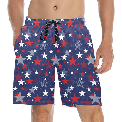 Star Print Design LKS304 Men's Swim Trunks Beach Shorts