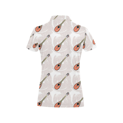 Mandolin Pattern Print Design 03 Women's Polo Shirt