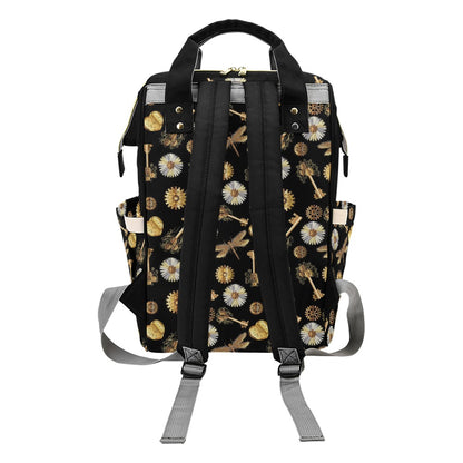 Steampunk Key Dragonfly Print Design LKS303 Diaper Bag Backpack