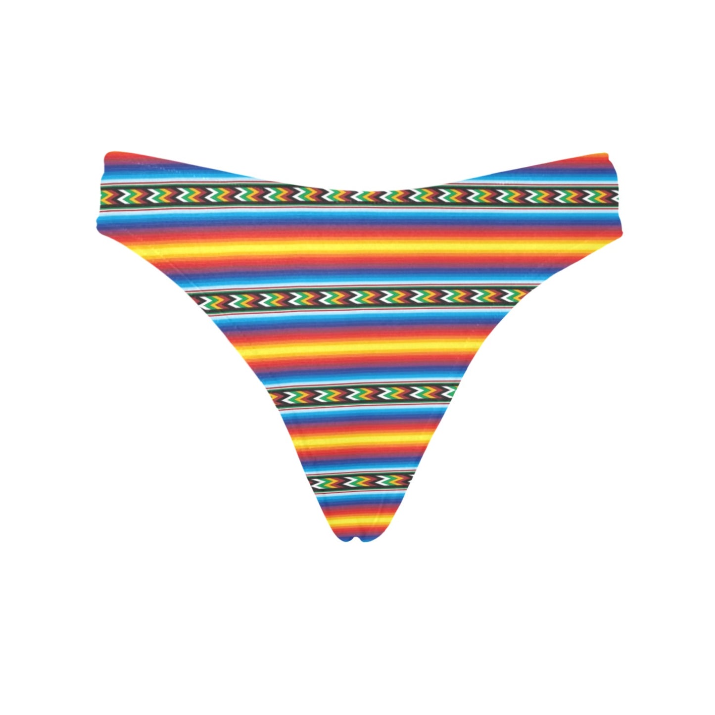 Mexican Blanket ZigZag Print Pattern Women's Thongs