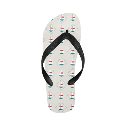Sailboat Print Design LKS301 Flip Flops