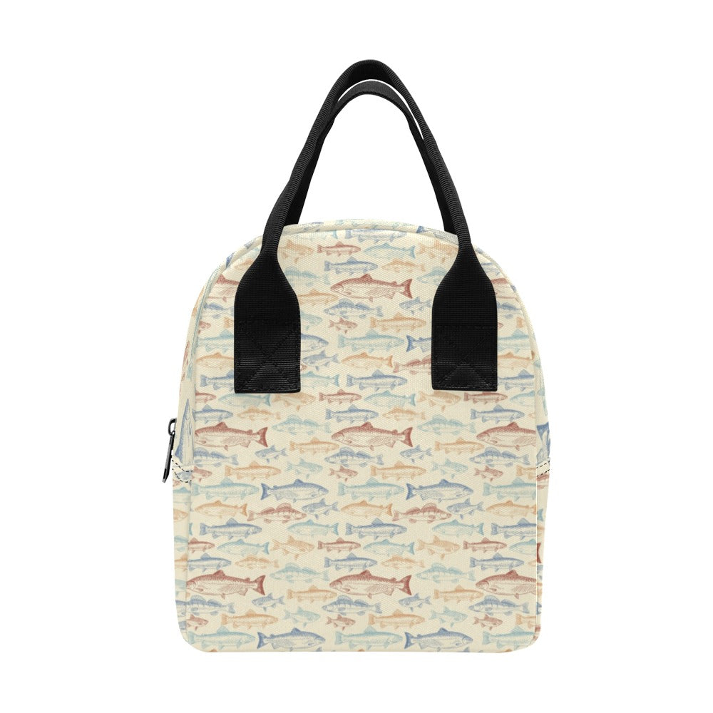 Salmon Fish Print Design LKS302 Insulated Lunch Bag