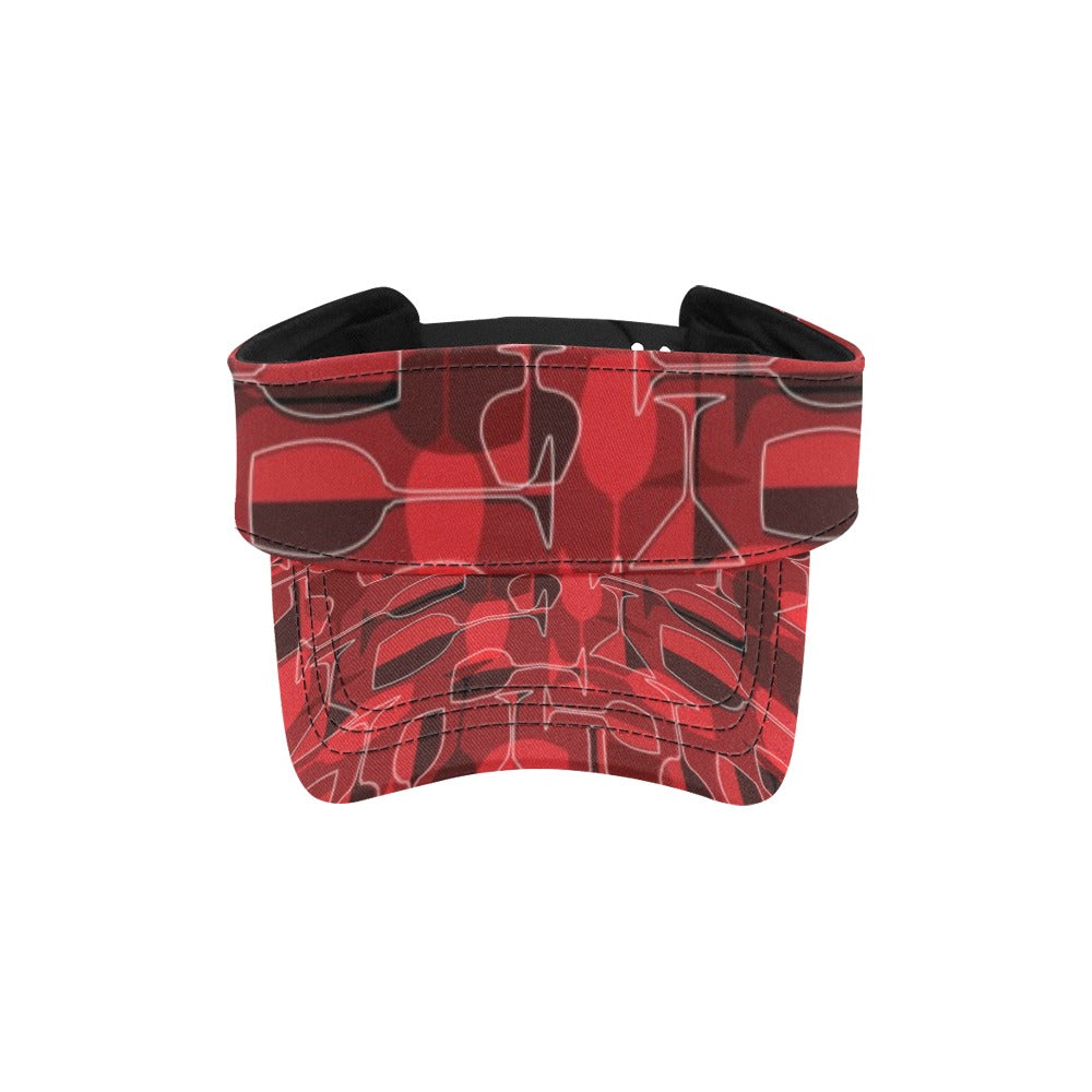 Wine Glass Print Design LKS301 Unisex Sun Visor