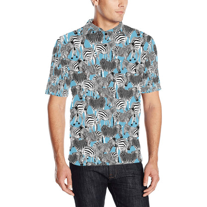Zebra Print Design LKS305 Men Polo Shirt