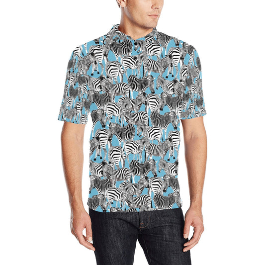 Zebra Print Design LKS305 Men Polo Shirt