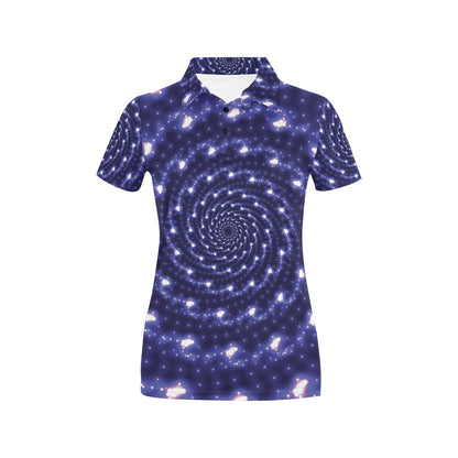 Vortex Print Design LKS305 Women's Polo Shirt