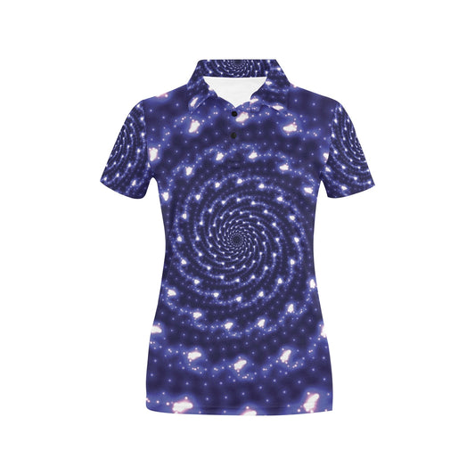 Vortex Print Design LKS305 Women's Polo Shirt