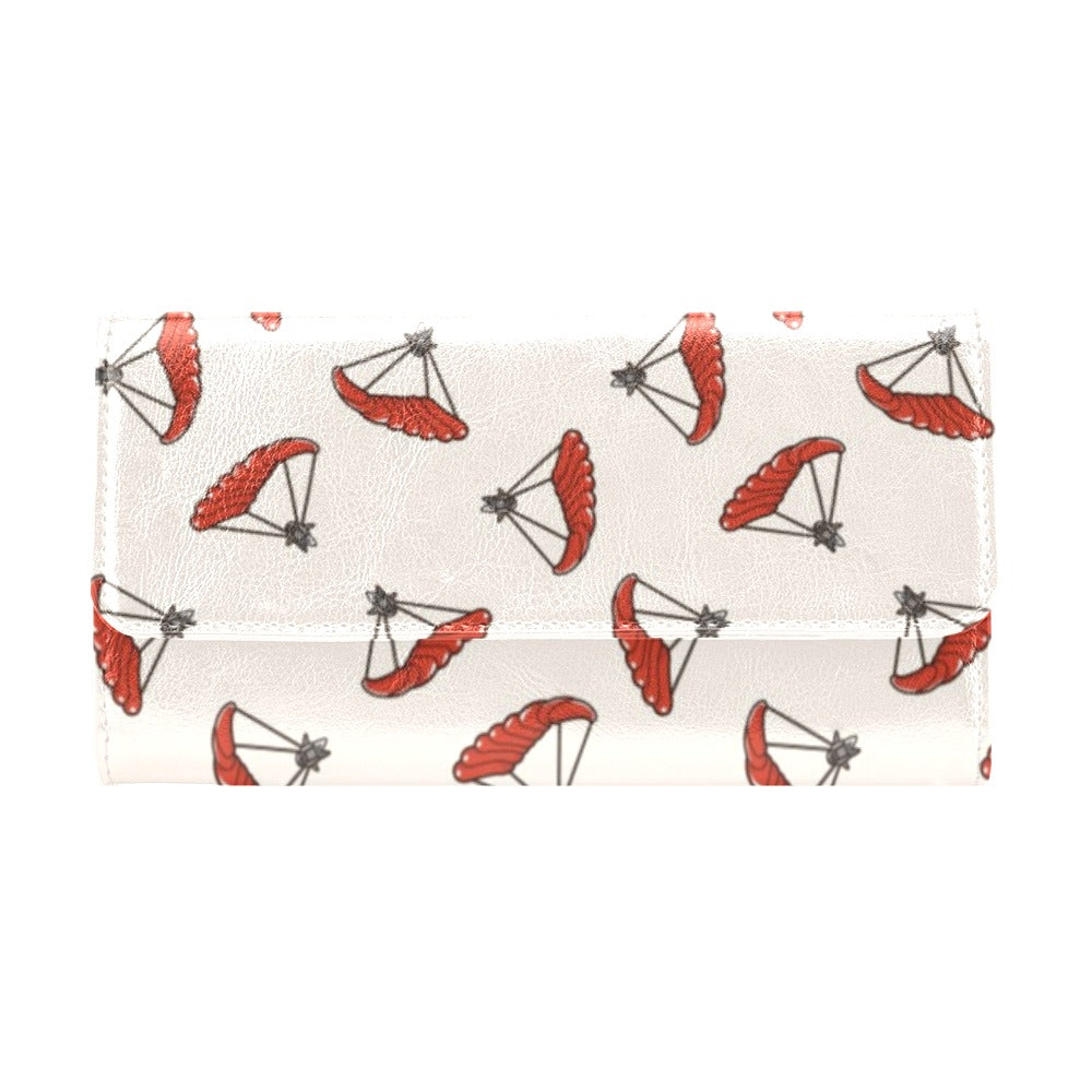 Skydiver Print Design LKS302 Women's Trifold Wallet