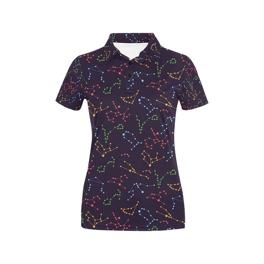Zodiac Print Design LKS301 Women's Polo Shirt