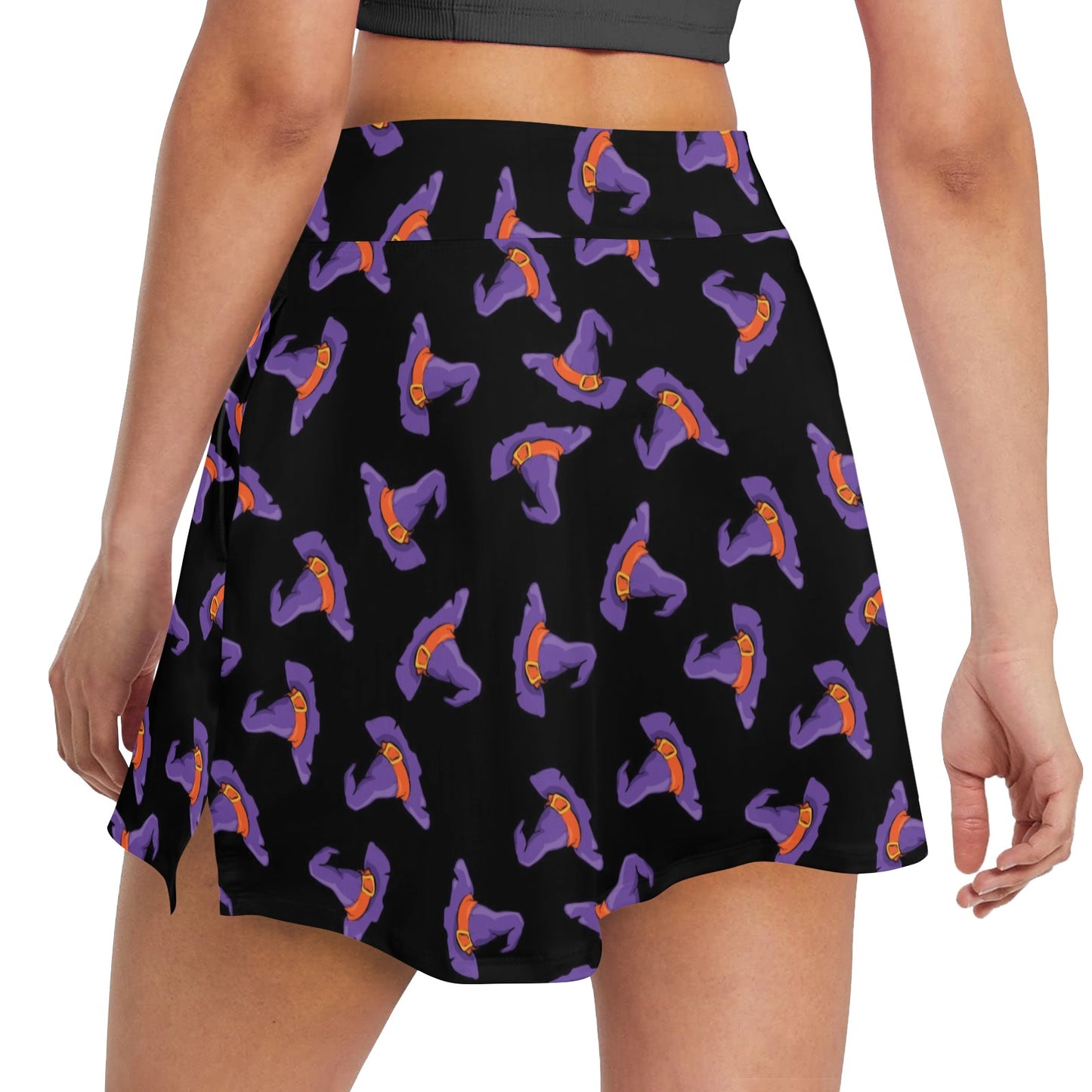 Witch Hat Print Design LKS304 17" Golf & Pickleball Skort with Pockets