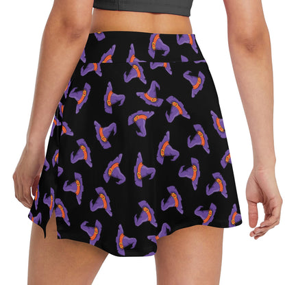 Witch Hat Print Design LKS304 17" Golf & Pickleball Skort with Pockets
