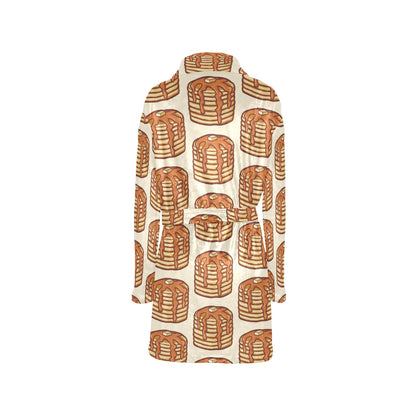 Pancake Pattern Print Design A02 Women's Fleece Robe