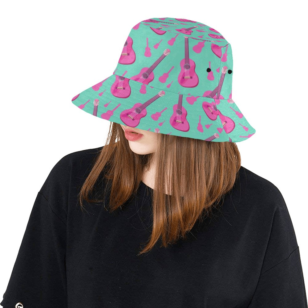 Acoustic Guitar Print Design LKS405 Unisex Bucket Hat