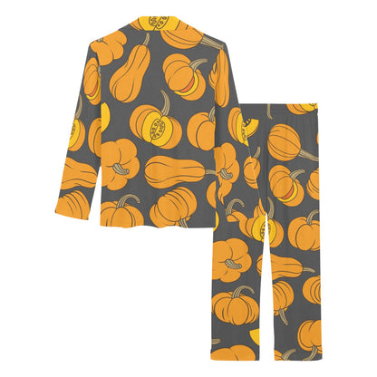 Pumpkin Pattern Print Design A03 Women's Long Pajama Set