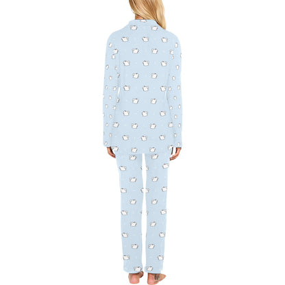 Samoyeds Print Design LKS302 Women's Long Pajama Set