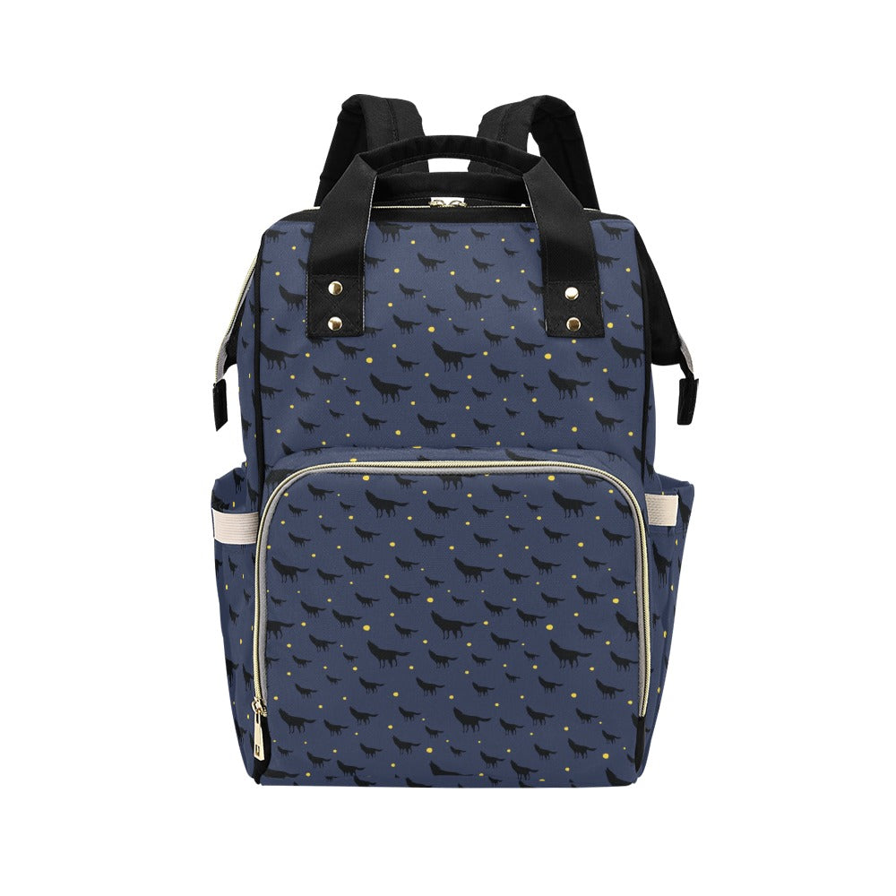 Wolf Print Design LKS301 Diaper Bag Backpack