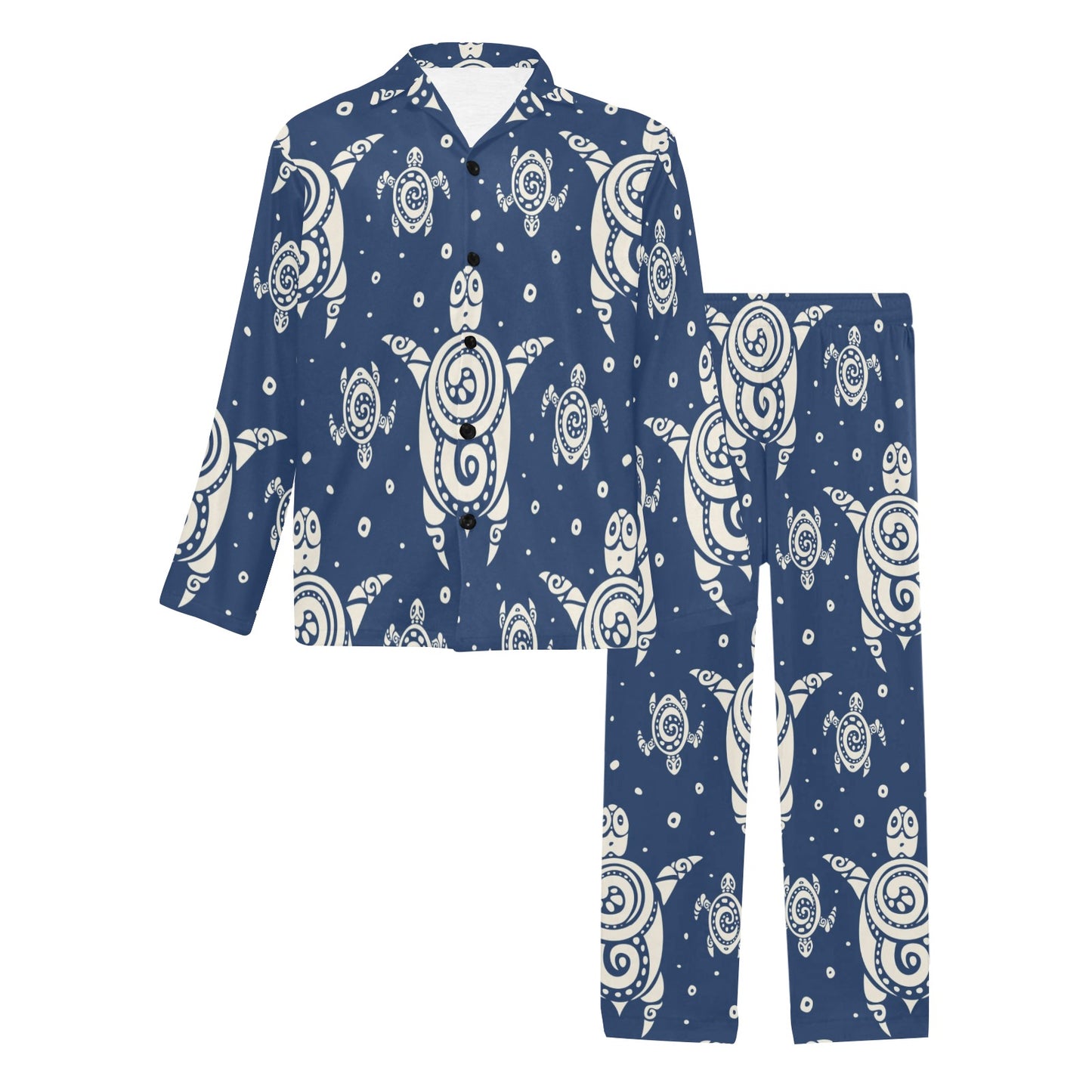 Sea Turtle Tribal Men's Long Pajama Set