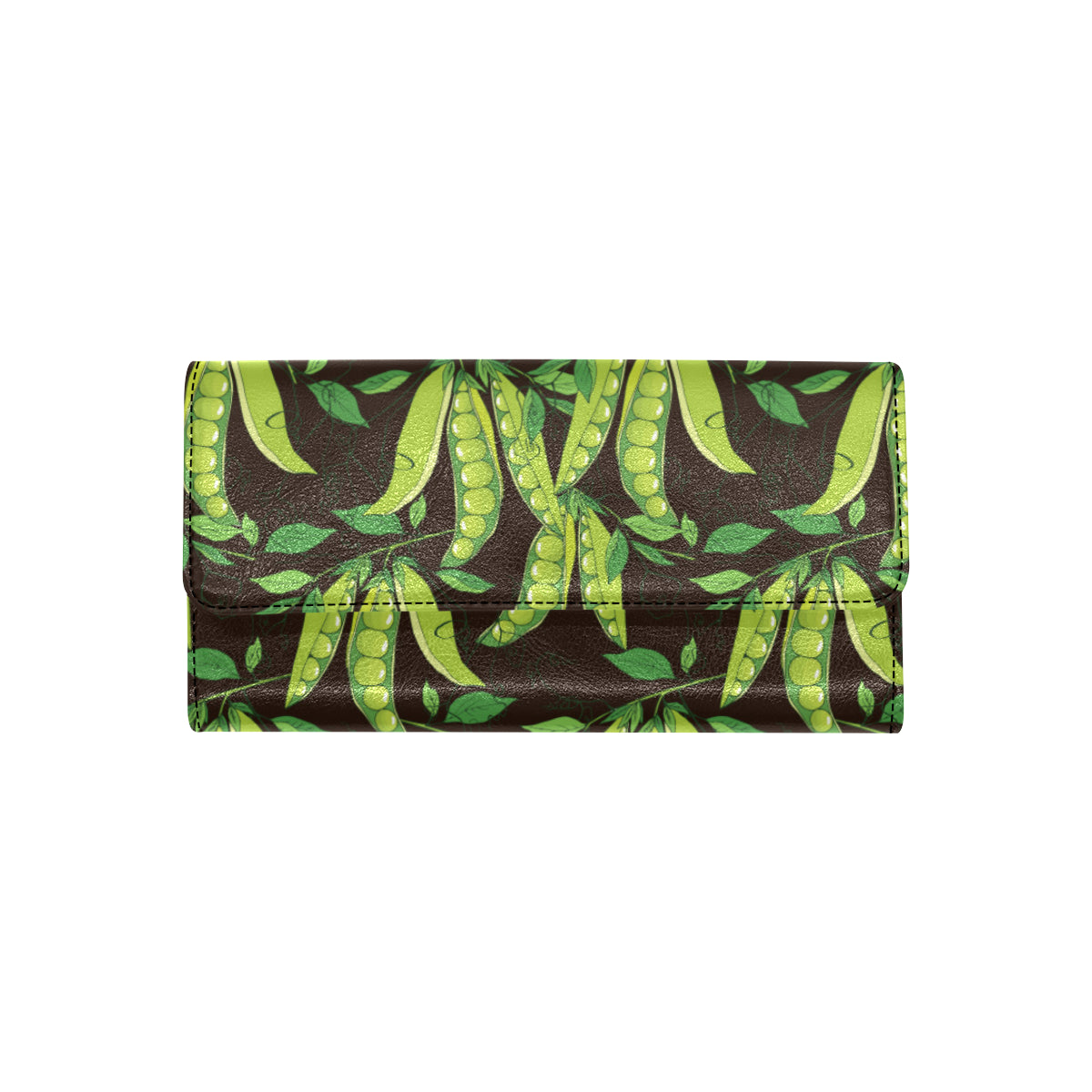 Peas Pattern Print Design A03 Women's Trifold Wallet