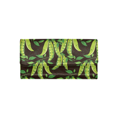Peas Pattern Print Design A03 Women's Trifold Wallet