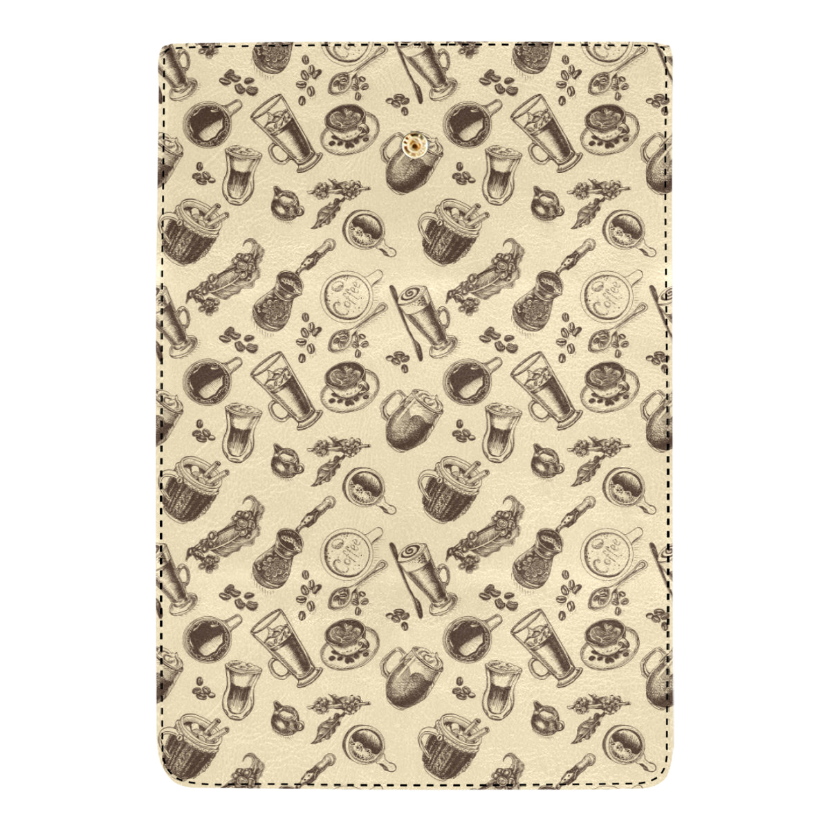 Coffee Pattern Print Design 05 Women's Trifold Wallet
