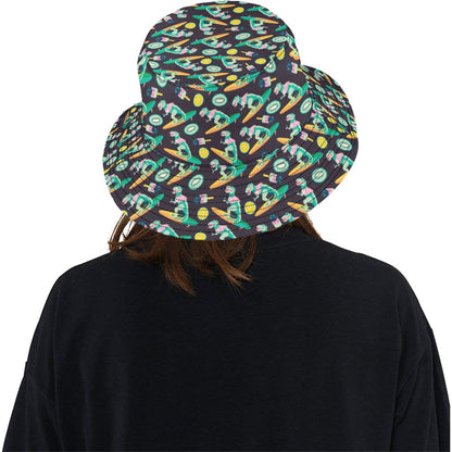 Surfboard T Rex Print Design LKS301 Unisex Bucket Hat