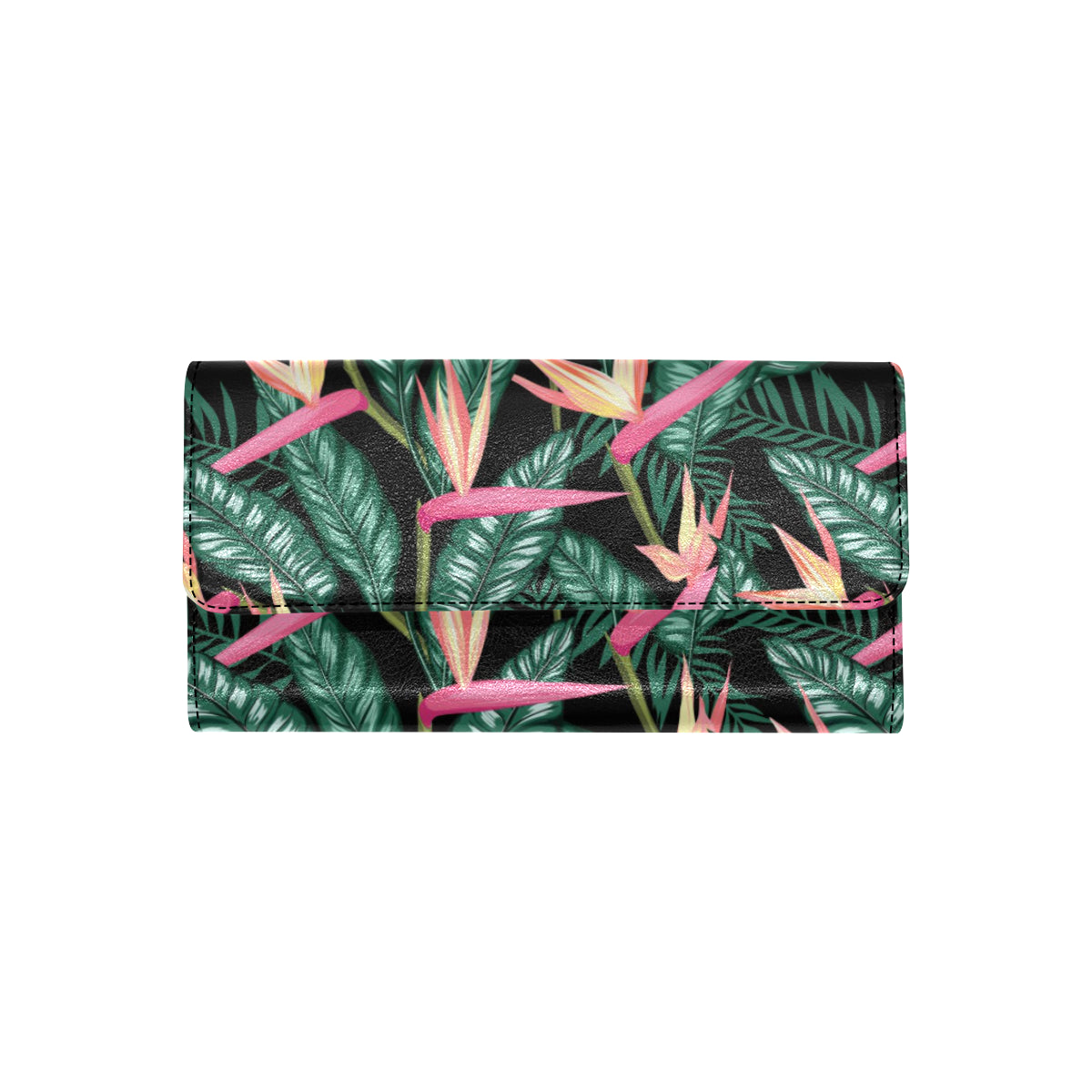 Bird Of Paradise Pattern Print Design BOP03 Women's Trifold Wallet