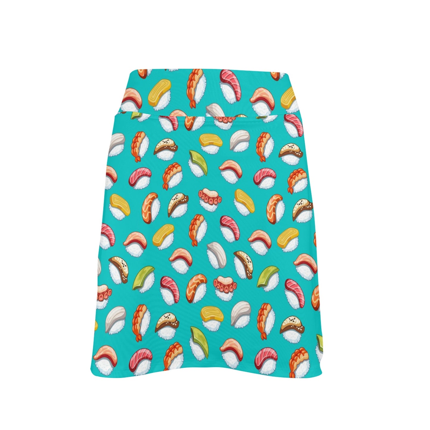 Sushi Themed Print 17" Golf & Pickleball Skort with Pockets