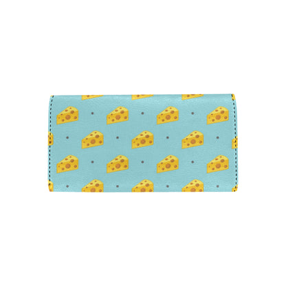 Cheese Pattern Print Design 02 Women's Trifold Wallet