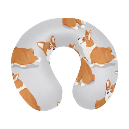 Pembroke Welsh Corgis Pattern Print Design A04 U-Shaped Travel Neck Pillow
