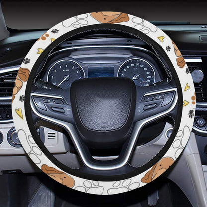 Setters Irish Print Design LKS301 Steering Wheel Cover with Elastic Edge
