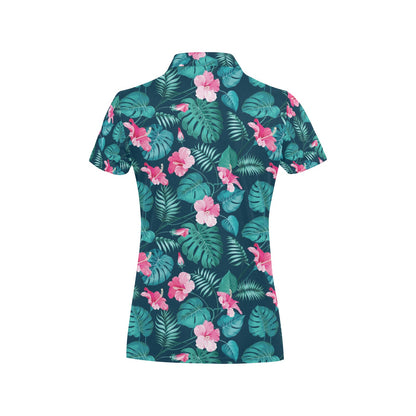 Summer Floral Print Design LKS301 Women's Polo Shirt