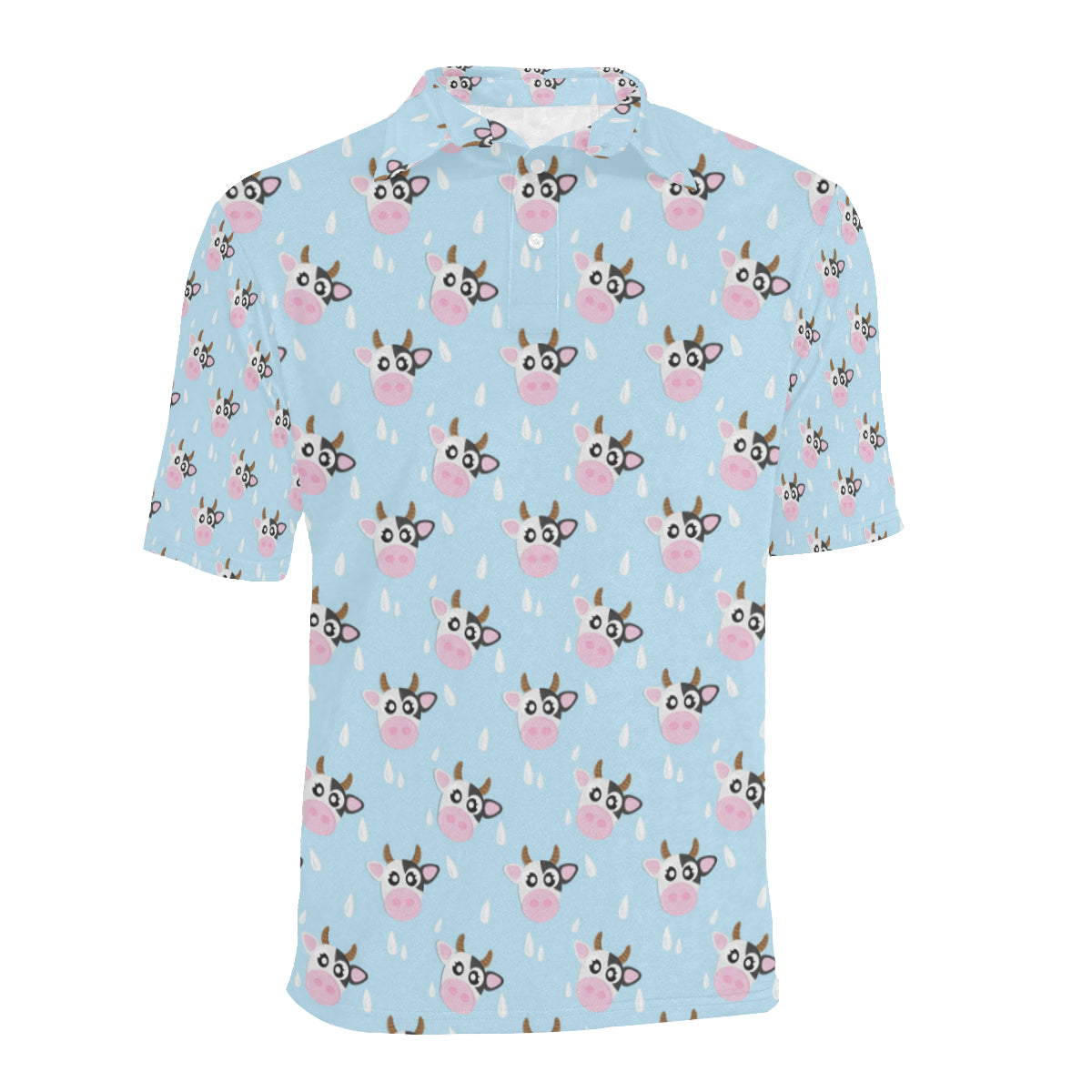 Cow Pattern Print Design 07 Men Polo Shirt