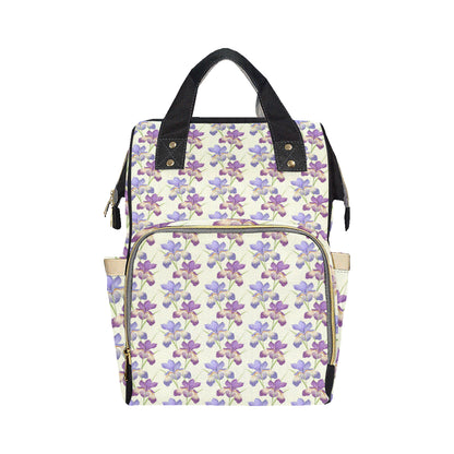 Iris Pattern Print Design IR08 Diaper Bag Backpack