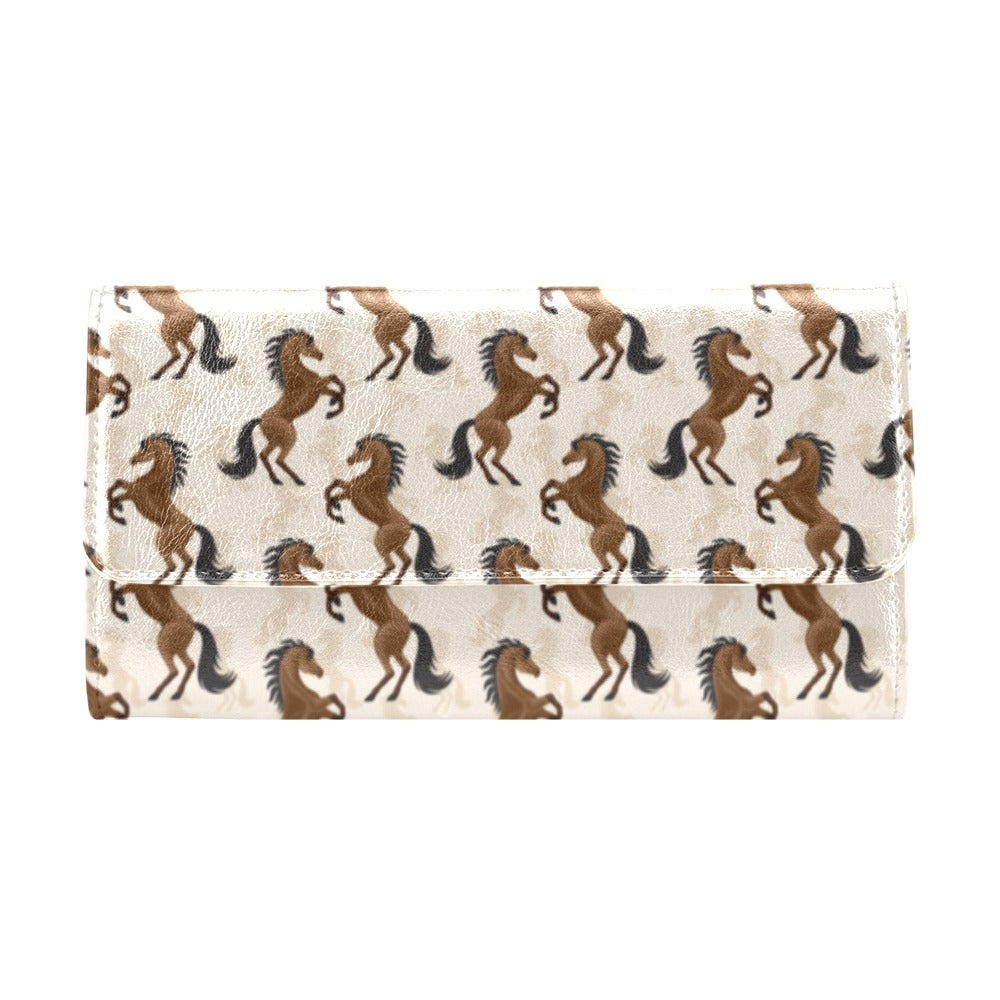 Horse Print Design LKS308 Women's Trifold Wallet
