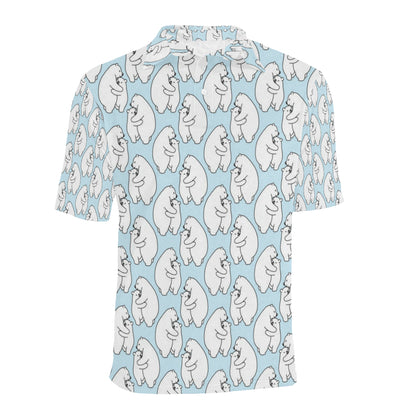 Polar Bear Pattern Print Design PB08 Men Polo Shirt