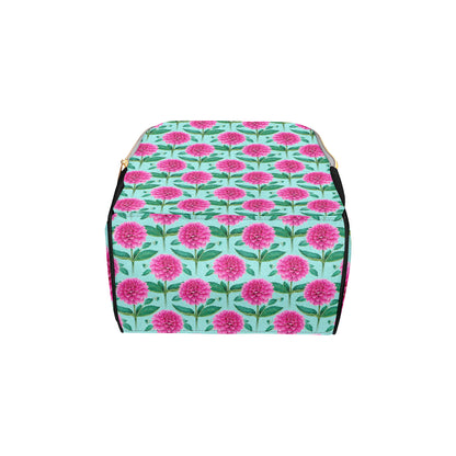 Dahlia Pattern Print Design DH08 Diaper Bag Backpack