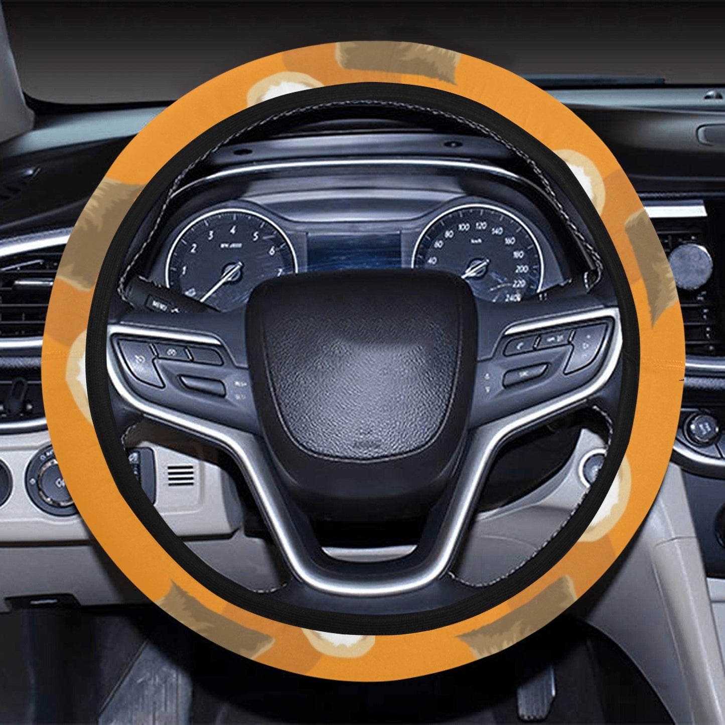 Guinea Pig Print Design LKS403 Steering Wheel Cover with Elastic Edge