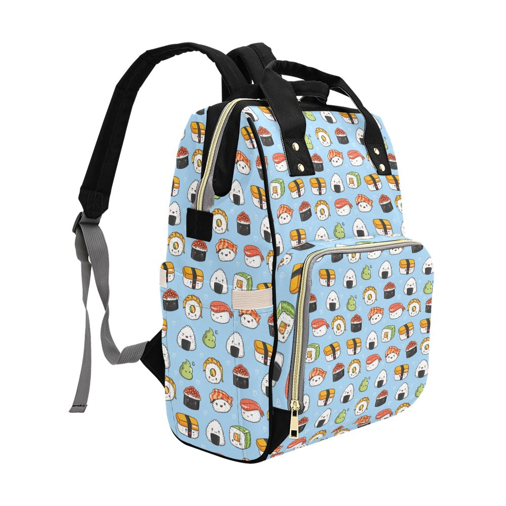 Sushi Print Design LKS303 Diaper Bag Backpack