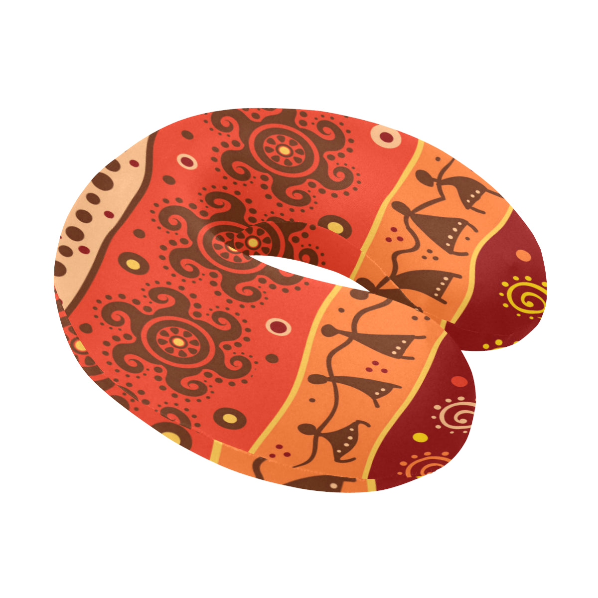 African Pattern Print Design 04 U-Shaped Travel Neck Pillow
