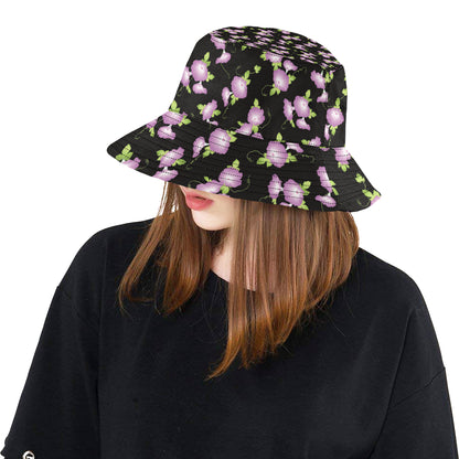 Morning Glory Pattern Print Design MG02 Unisex Bucket Hat