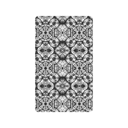 Tie Dye Black White Design Print Rubber Doormat
