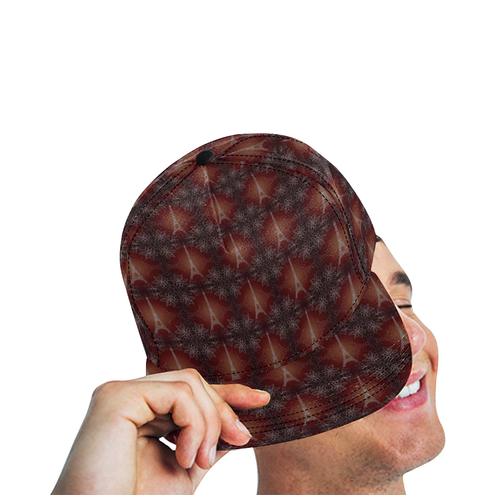Eiffel Tower Drawing Print Snapback Cap