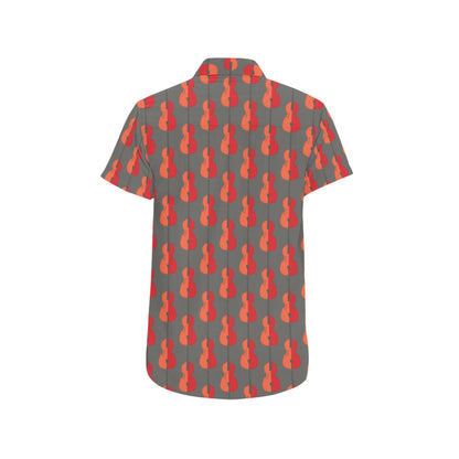 Cello Print Design LKS401 Men Short Sleeve Button Up Shirt