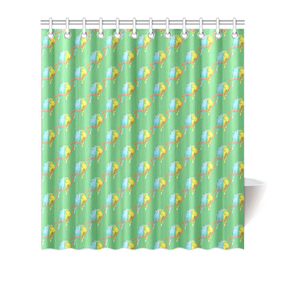 Budgerigar Pattern Print Design 01 Shower Curtain