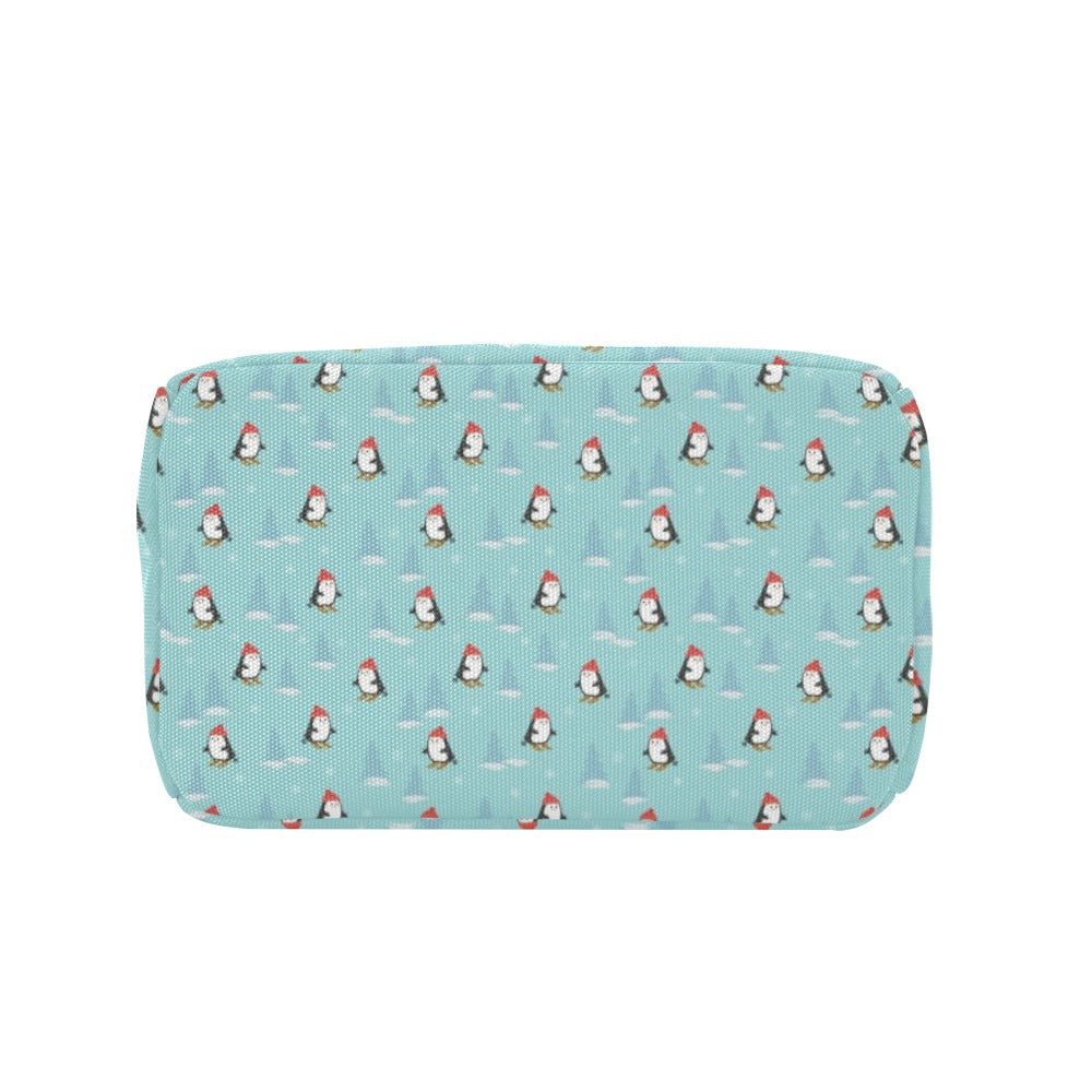 Ski Penguin Print Design LKS304 Insulated Lunch Bag
