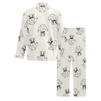 Karate Pattern Print Design 01 Men's Long Pajama Set