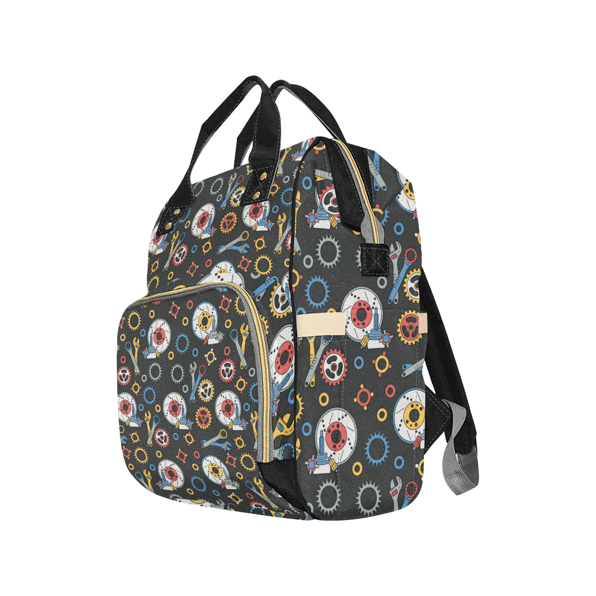 Mechanic Pattern Print Design 01 Diaper Bag Backpack