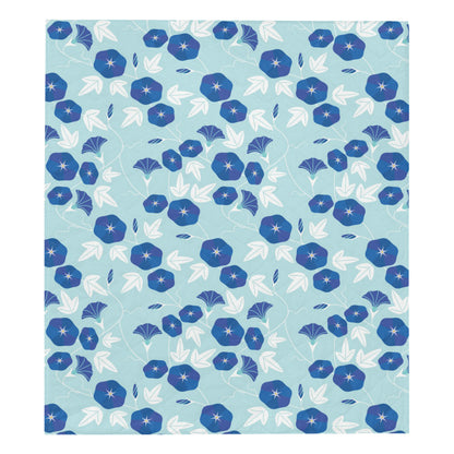 Morning Glory Pattern Print Design MG07 Premium Quilt