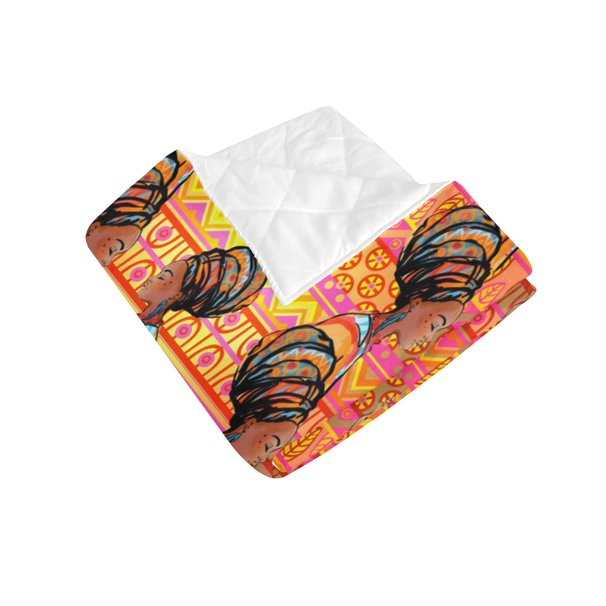African Girl Aztec Premium Quilt