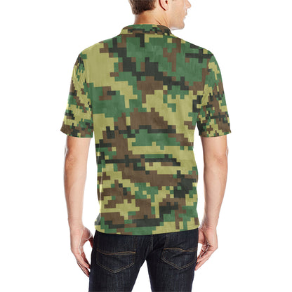ACU Army Digital Pattern Print Design 02 Men Polo Shirt